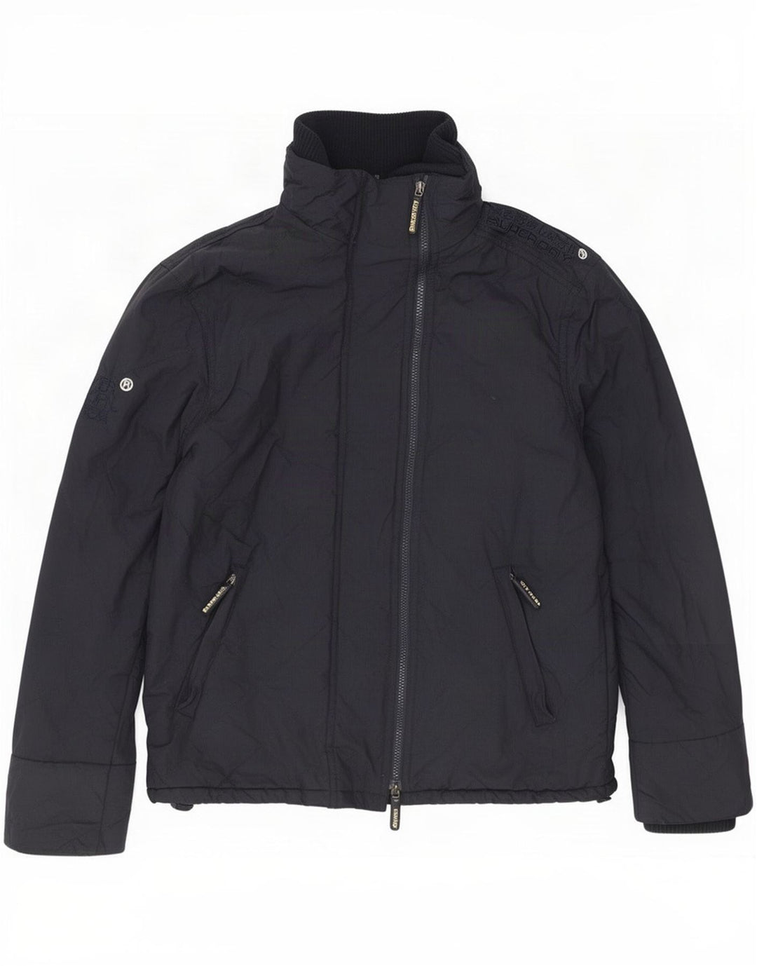 Superdry Windcheater Windbreaker Jacket UK 40 Stor marineblå nylon
