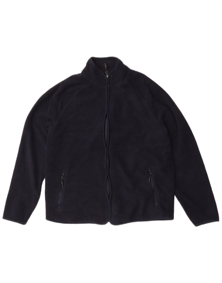Marks & Spencer Fleecejakke til kvinder UK 14 Mellem marineblå polyester