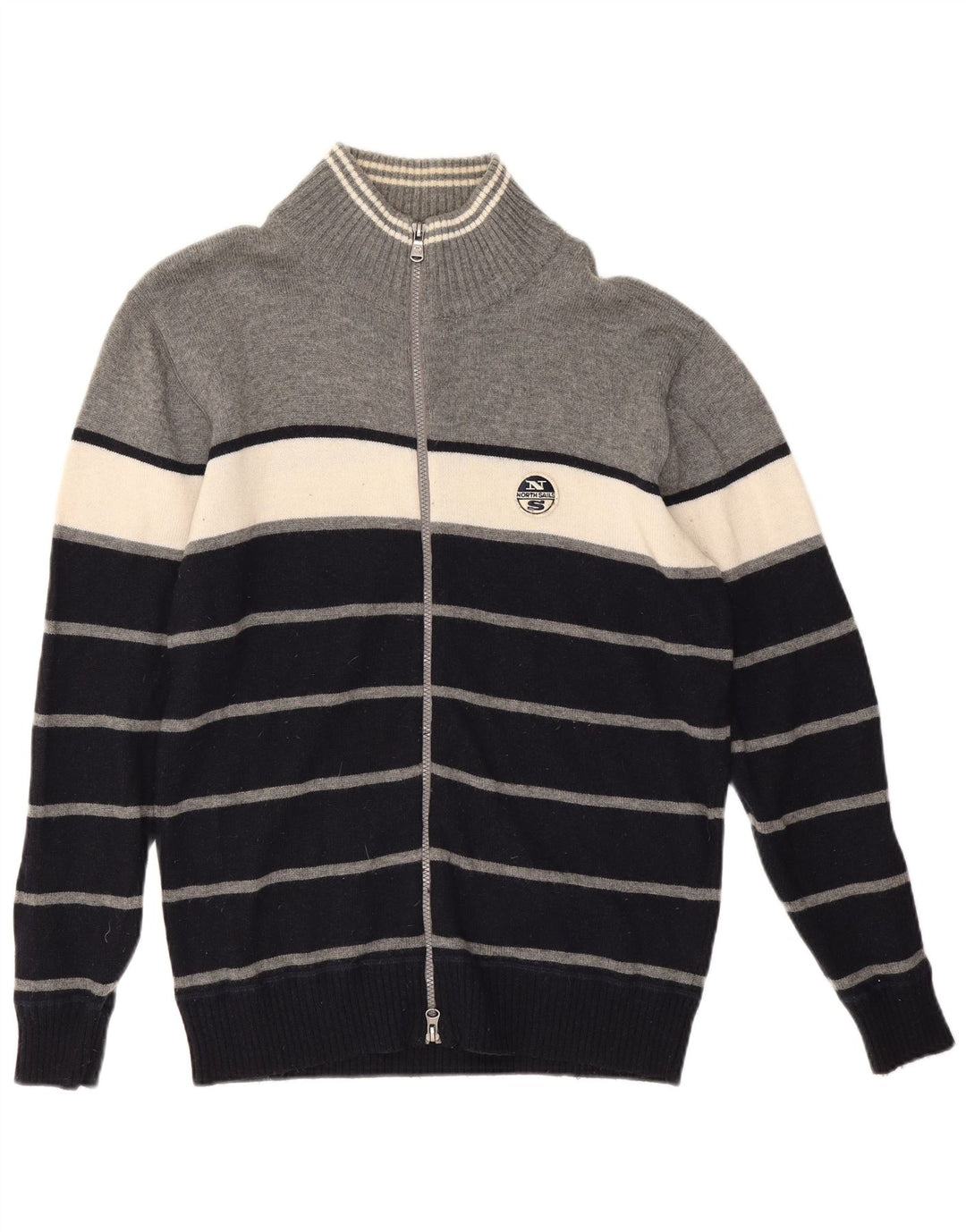 North Sails Herre Cardigan Sweater XL Grå Colourblock Uld