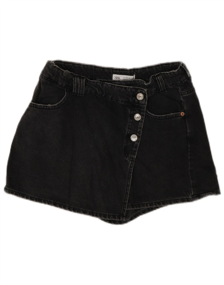 Zara piger denim shorts 13-14 år W28 Grå