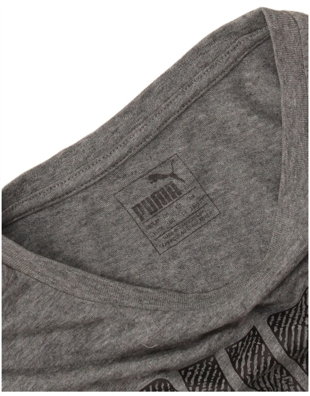 Puma Boys Grafisk T-Shirt Top 12-13 år Grå Flecked
