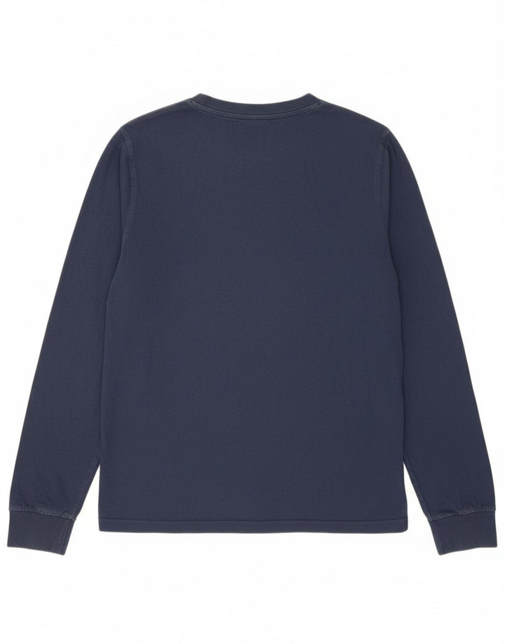 Ellesse Dame Grafisk Top Langærmet UK 12 Medium Navy Blue Bomuld