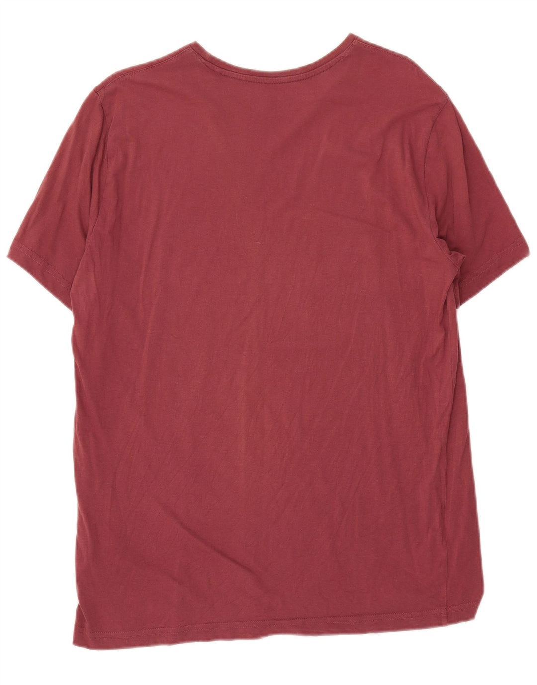 Mustang Herre grafisk T-shirt Top XL rødbrun bomuld