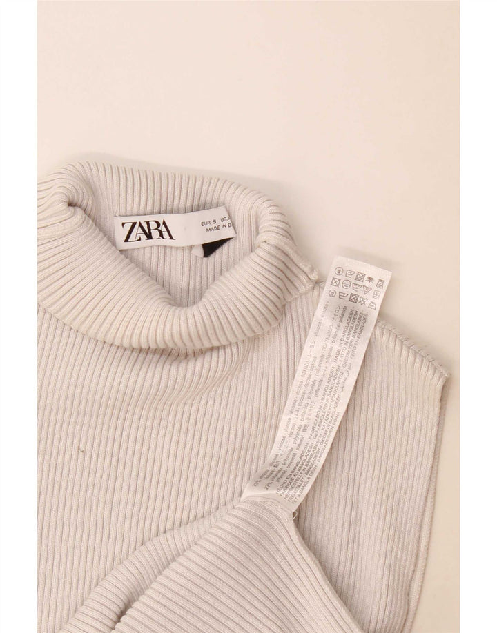 Zara Damevest Top UK 8 Small Grey Viscose