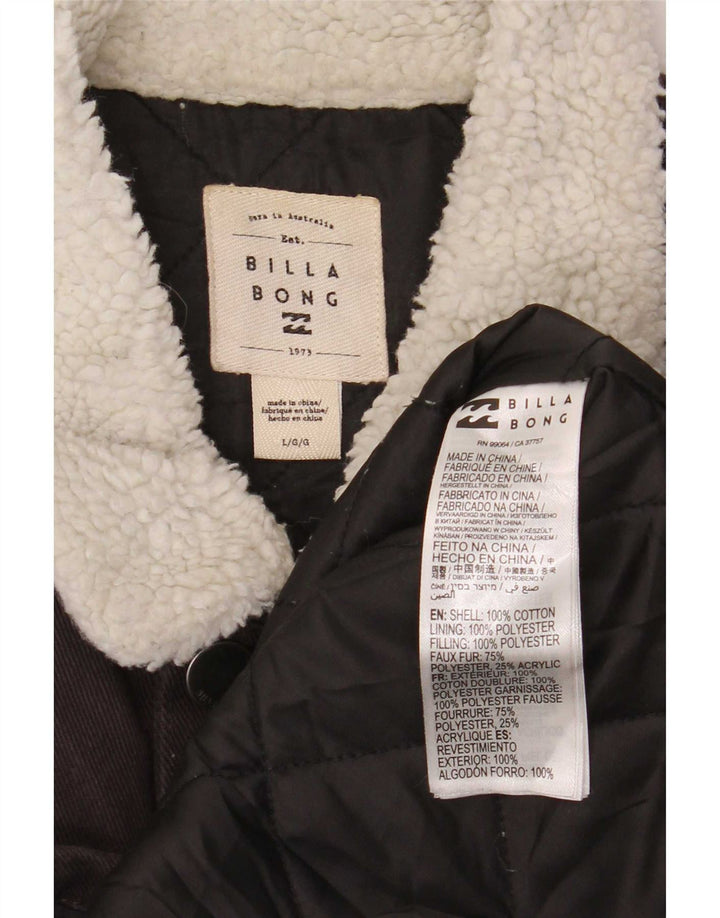 Billabong Herre Regular Fit denimjakke UK 40 Stor Grå Bomuld