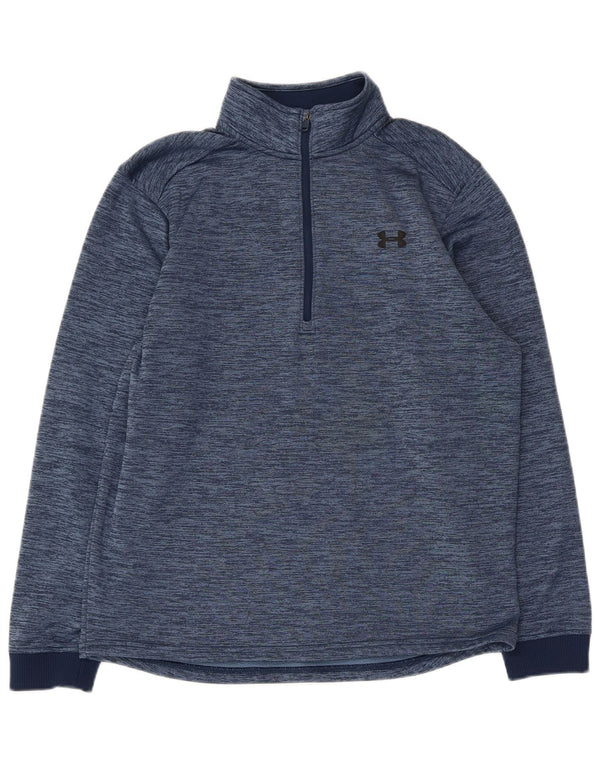 Under Armour Herre Cold Gear Sweatshirt Jumper Medium Navy Blue Flecked