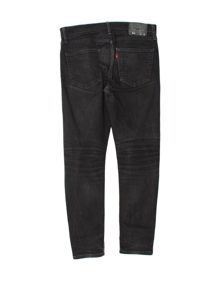 LEVI'S Mens 512 Slim Tapered Jeans W32 L29 Black Cotton Vintage Levi's and Second-Hand Levi's from Messina Hembry 