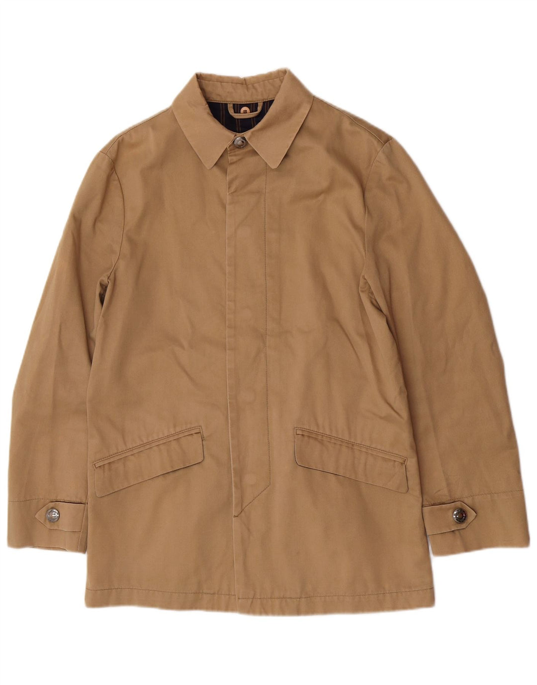 Barba Herre Overfrakke IT 46 Lille Beige Bomuld