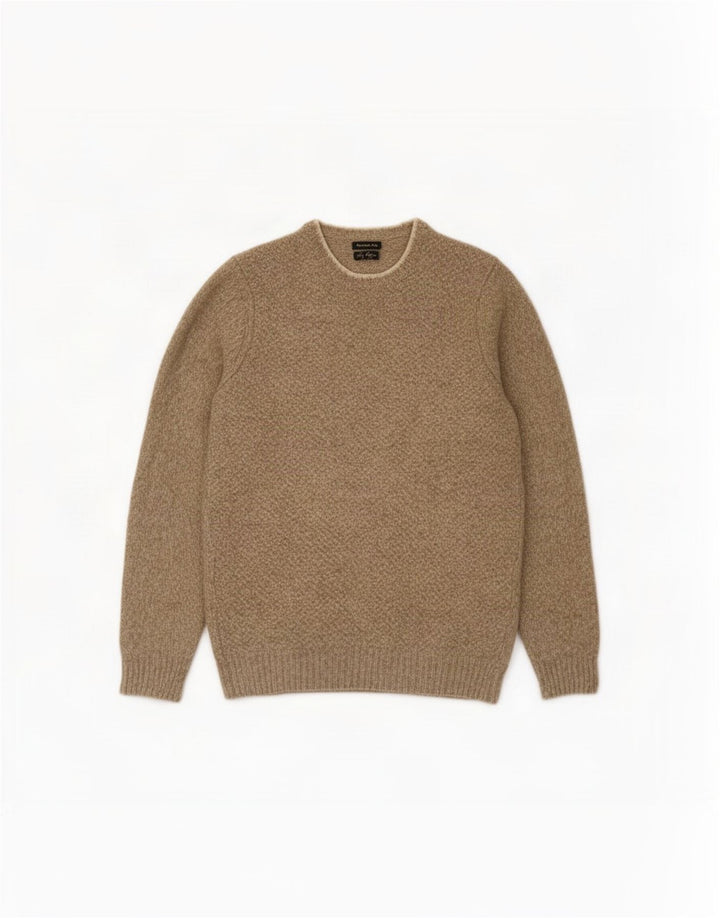 Massimo Dutti Herre Boat Neck Jumper Sweater XL Beige Flecked