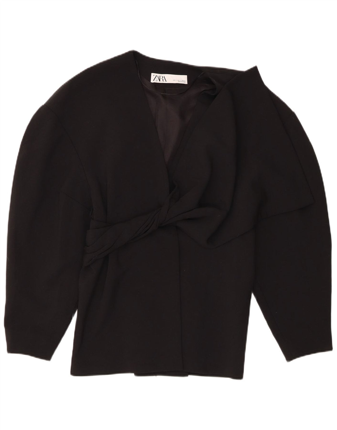 Zara Dame Blazer Jacket UK 10 Small Black Polyester