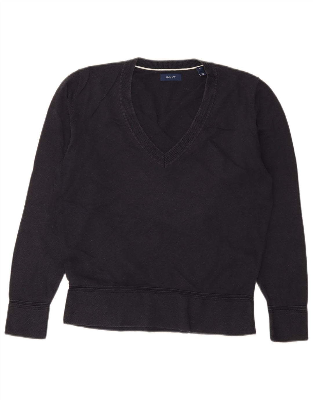 Gant Dame V-hals sweater UK 10 Small Navy Blue