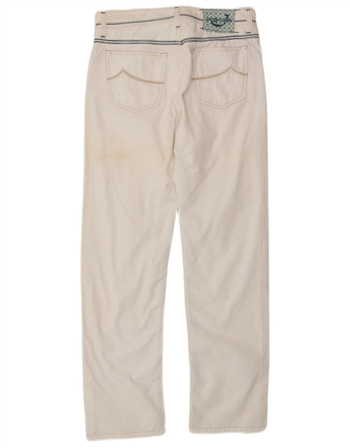 Jacob Cohen Herre Straight Jeans W33 L31 Hvid Bomuld