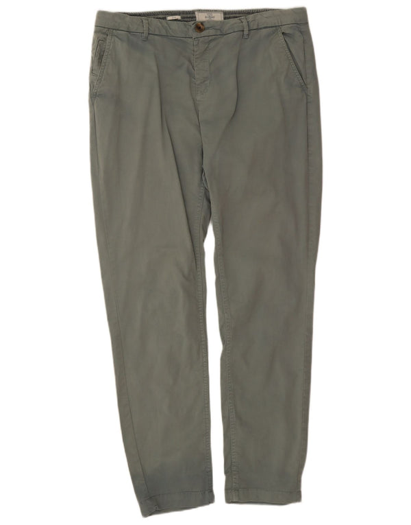 Fat Face Dame tilspidsede Chinobukser UK 14 Large W32 L28 Grøn Bomuld