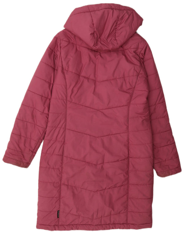 Mountain Warehouse Dame hætte polstret frakke UK 8/10 Small Pink Polyester
