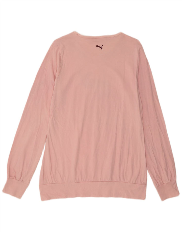 Puma Graphic Sweatshirt Jumper UK 16 Large Pink