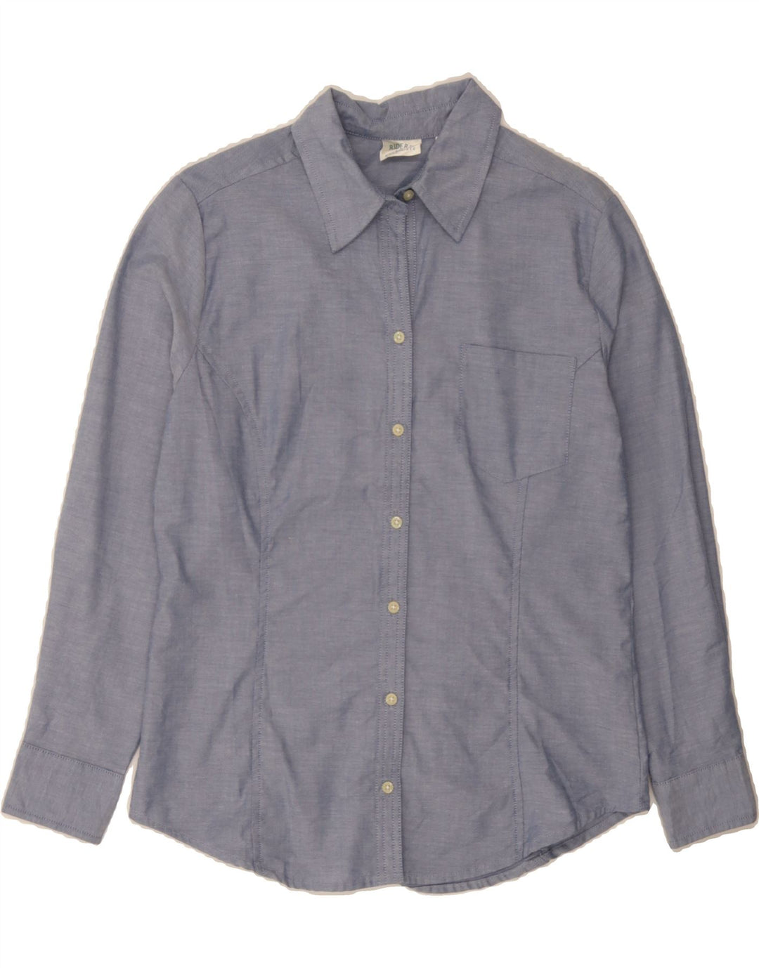 LEE Womens Easy Care Shirt UK 14 Medium Blue Cotton Vintage Lee and Second-Hand Lee from Messina Hembry 