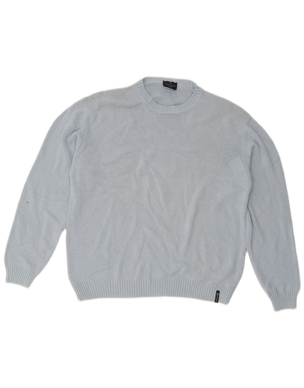 Trussardi Herre Crew Neck Jumper Sweater Large Blue