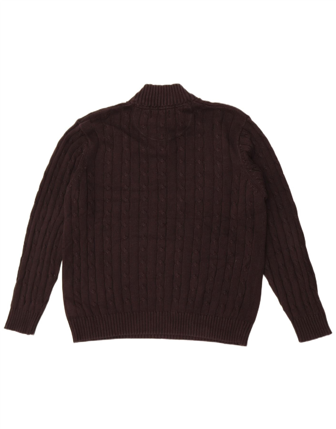Marks & Spencer Herre Blue Harbor Zip Neck Jumper Sweater Large Black