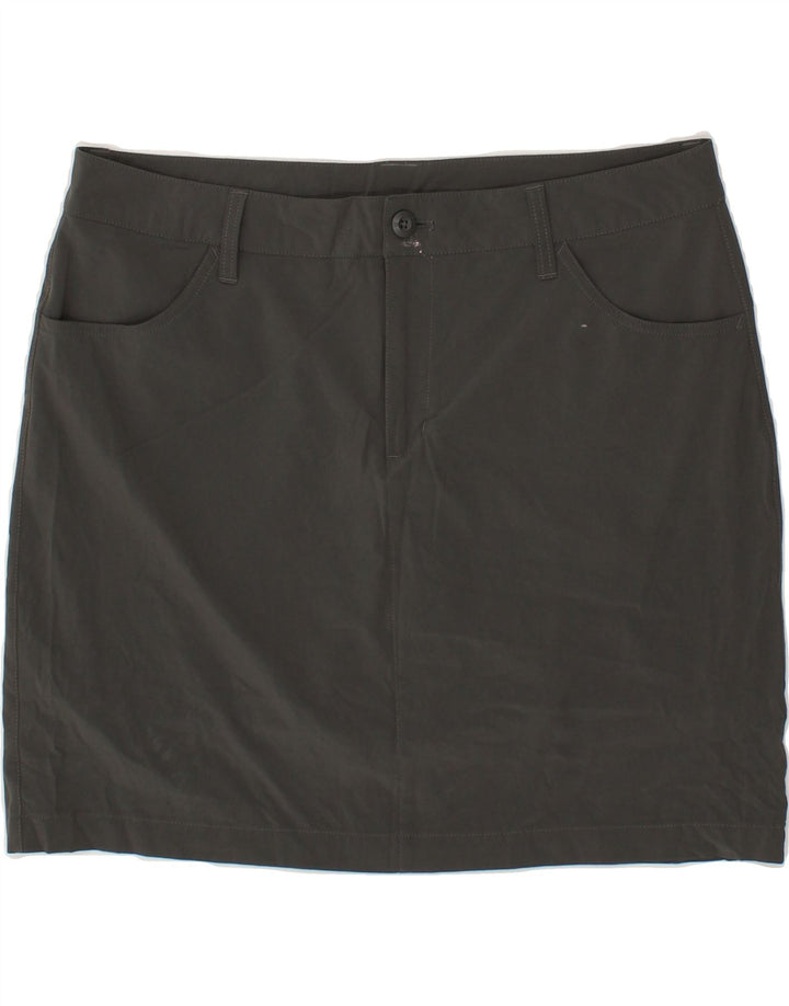EDDIE BAUER Womens Straight Skirt US 14 XL W36 Grey Polyester Vintage Eddie Bauer and Second-Hand Eddie Bauer from Messina Hembry 