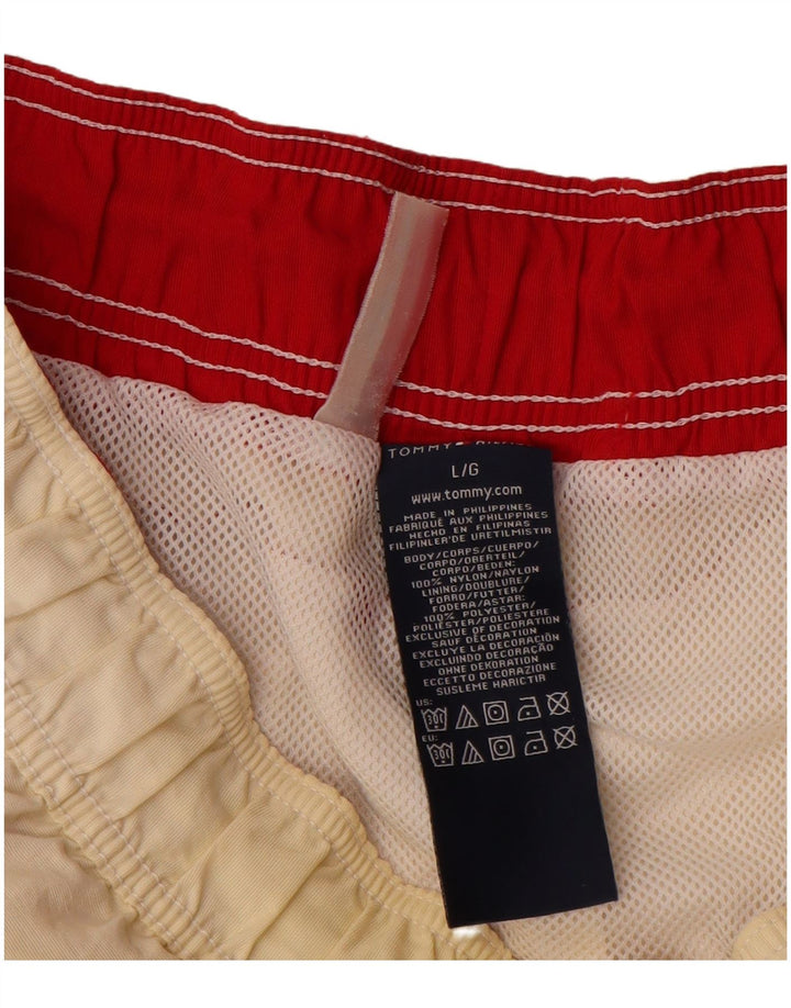 TOMMY HILFIGER Grafiske badeshorts til mænd, store off White Colourblock