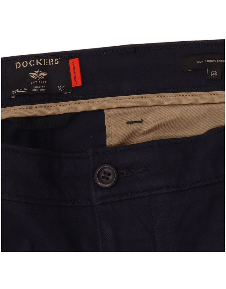 Dockers Herre Slim Fit Chino Bukser W32 L32 Marineblå