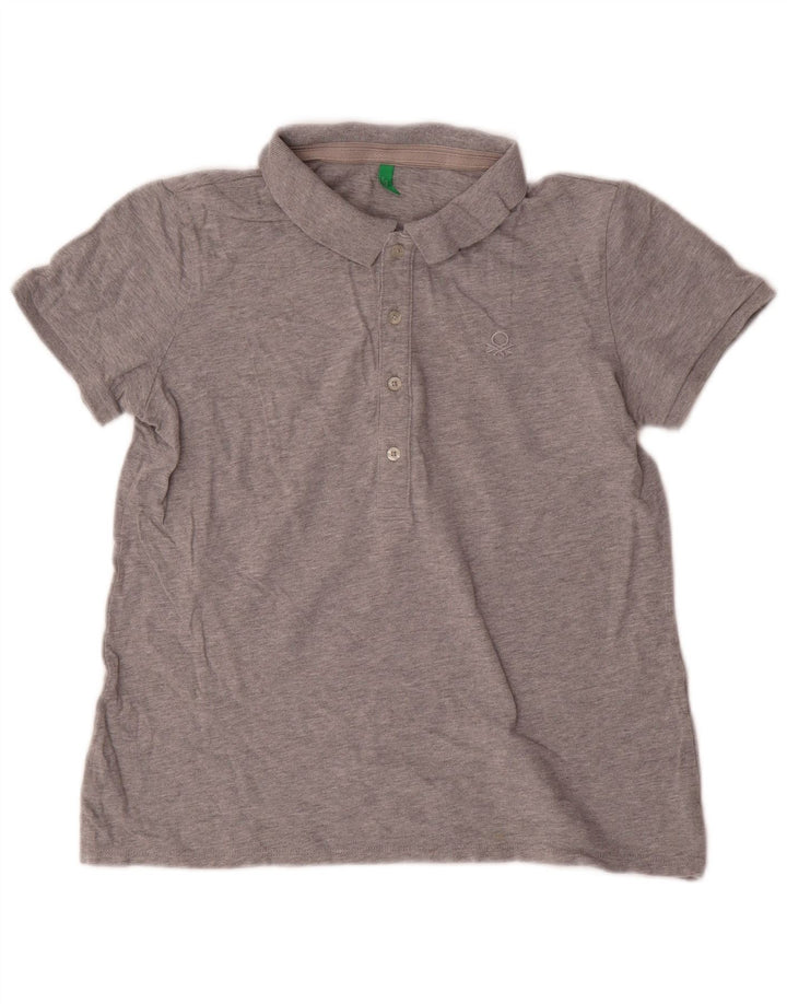 Benetton Herre Polo Shirt UK 14 Medium Grå