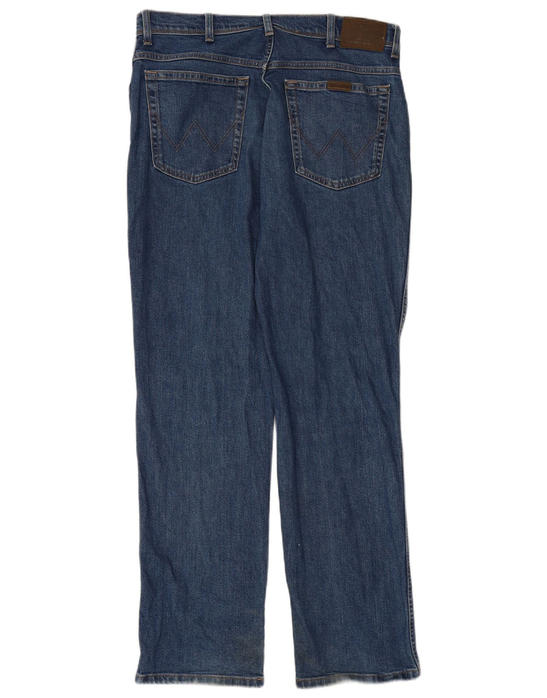 WRANGLER Straight jeans til mænd W36 L34 blå bomuld