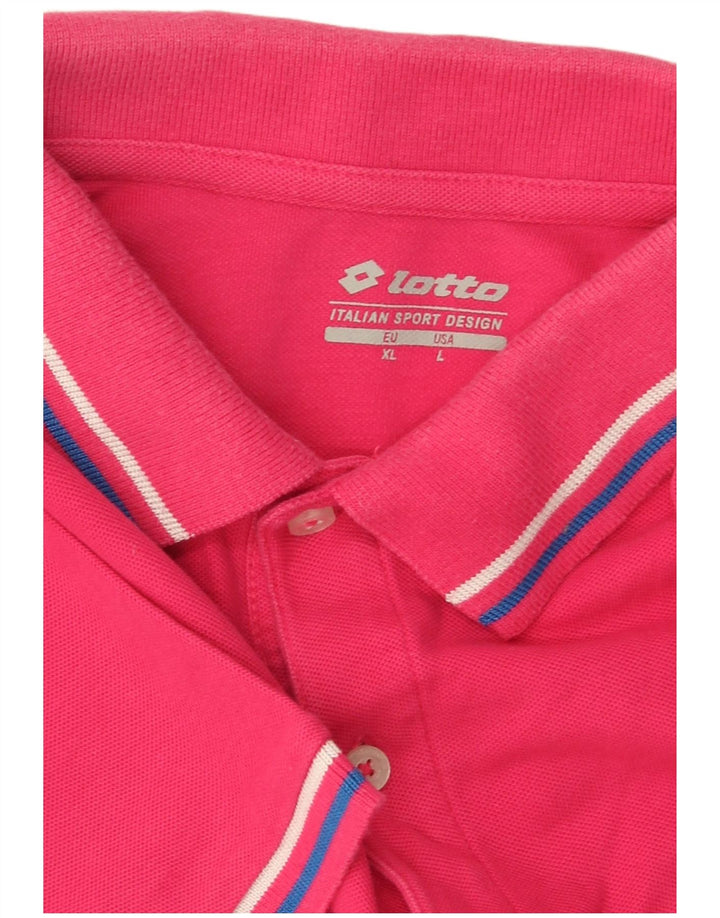 LOTTO Poloskjorte til mænd Stor Pink Bomuld