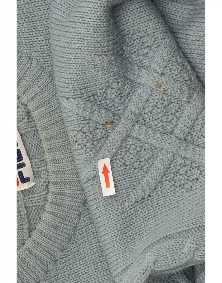 FILA Herre Loose Fit Crew Neck Jumper Sweater IT 50 Medium Blue Wool