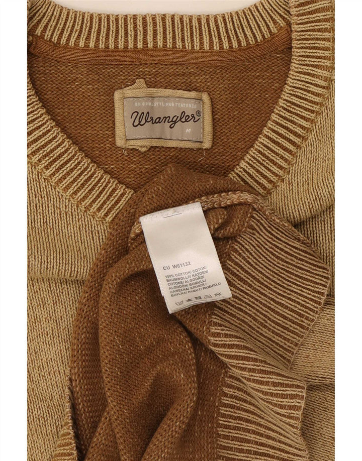 Wrangler Herre V-hals sweater Medium Brun Bomuld