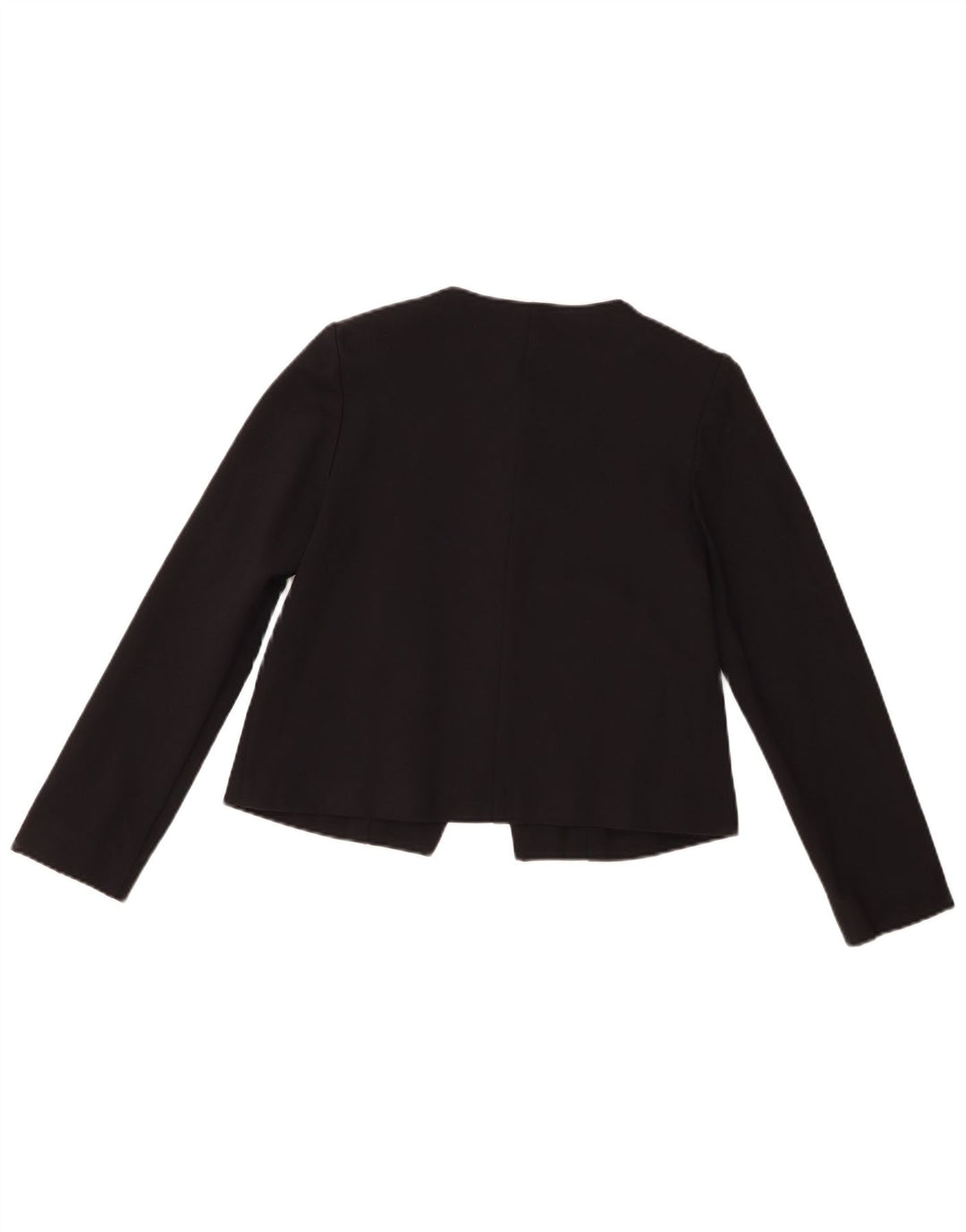 Whistles Dame Crop 3 Button Blazer Jacket UK 10 Small Black Viscose