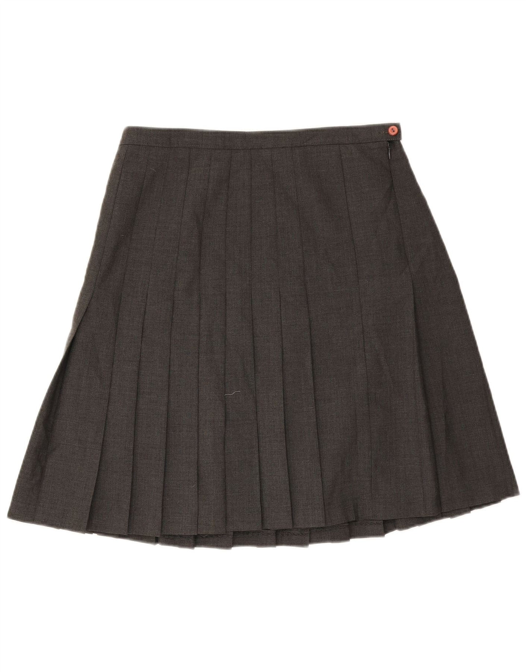 Vintage damekniv plisseret nederdel IT 44 Medium W32 Grå uld