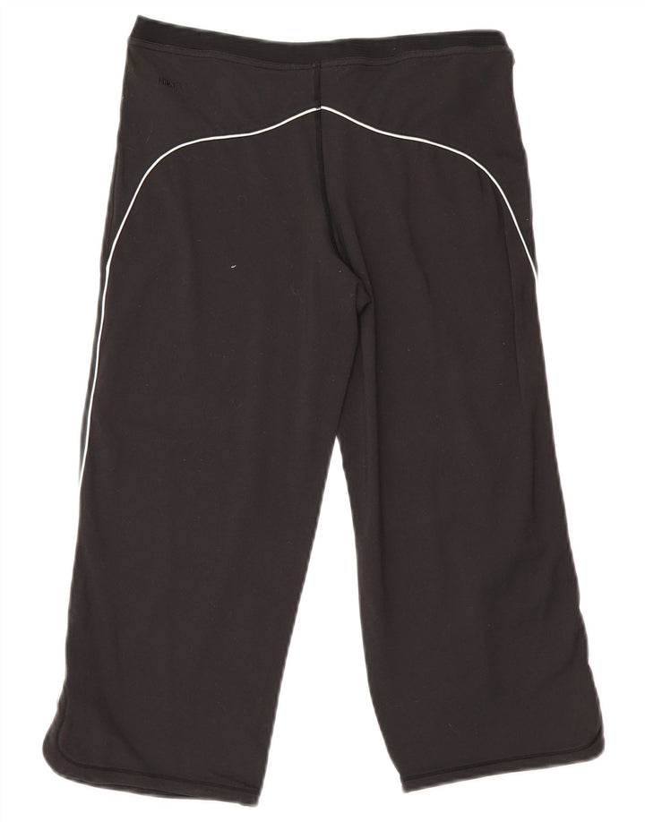 Nike Dame Capri Leggings UK 8/10 Small Black Nylon