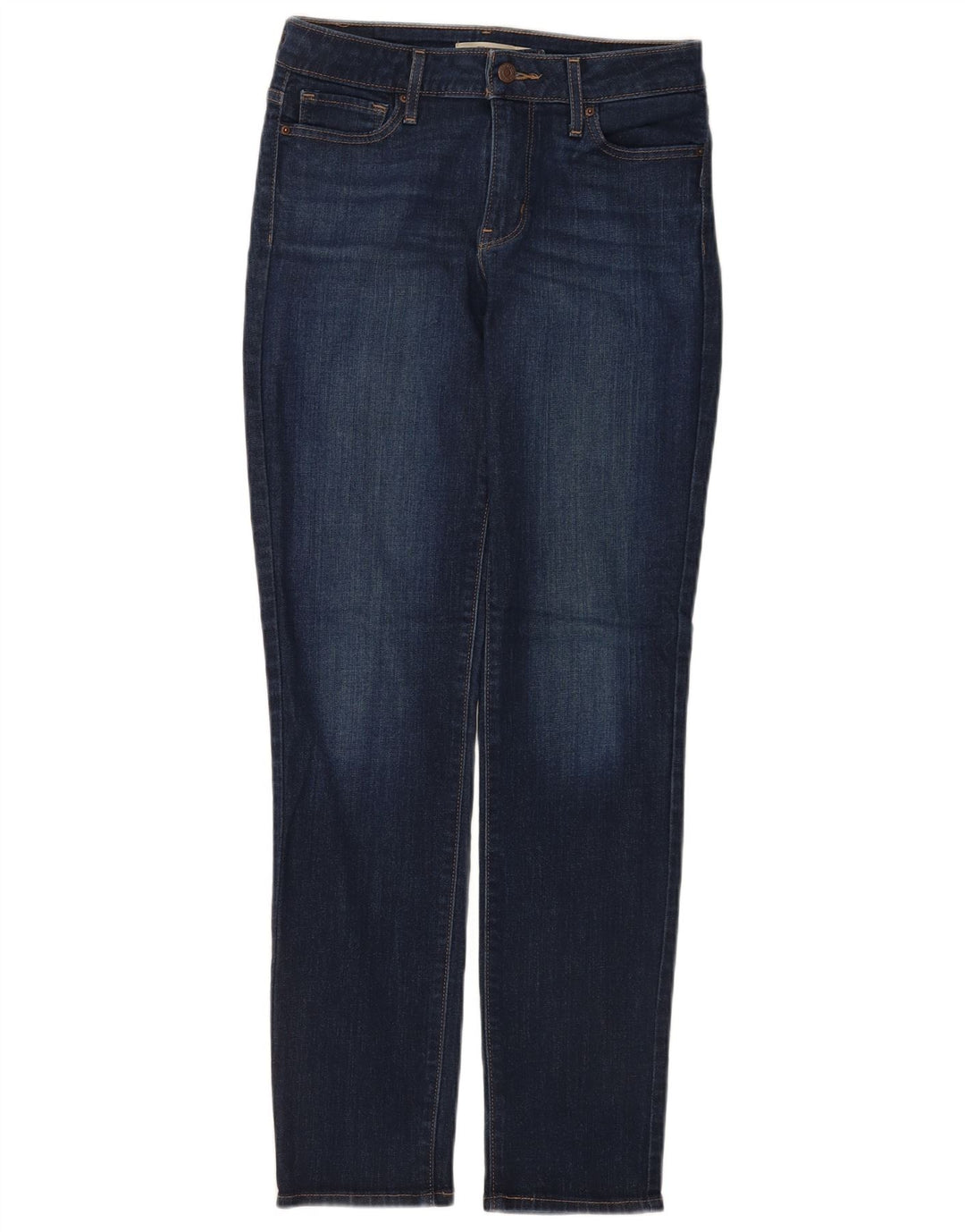 Levi's Dame 712 Slim Jeans W28 L32 Marineblå Bomuld