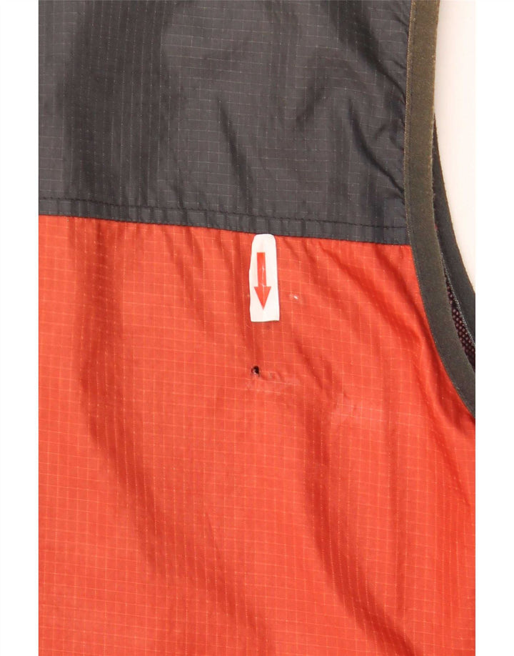 Paco Herre Gilet UK 40 Large Orange Colourblock Nylon