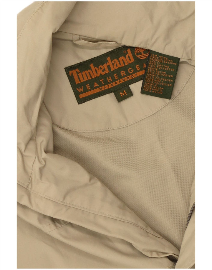 TIMBERLAND Herre Weathergear Windbreaker Jacket UK 38 Medium Beige Bomuld