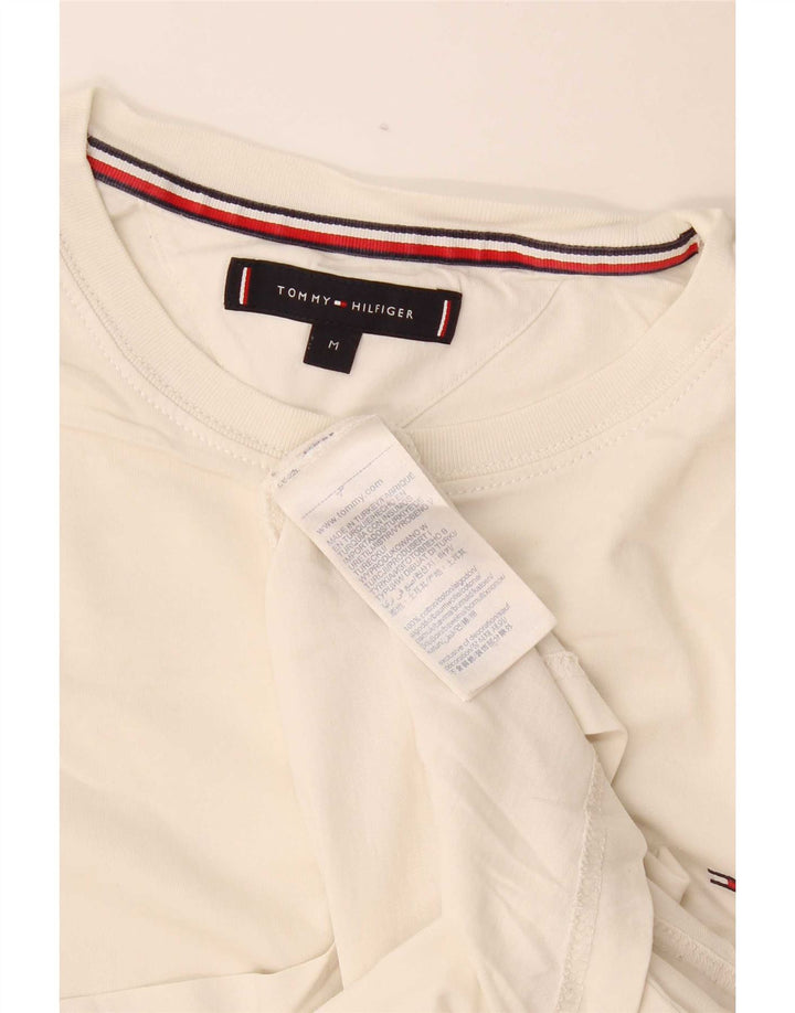 Tommy Hilfiger Herre T-Shirt Top Medium Hvid Bomuld