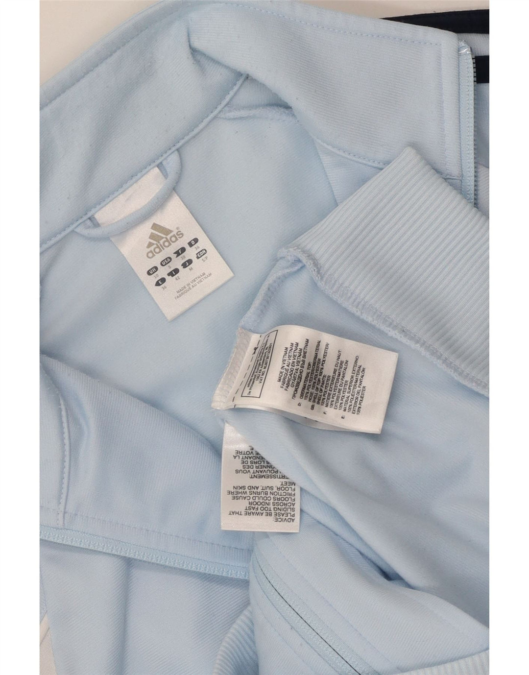 Adidas træningsdragt topjakke til kvinder UK 10 Small Blue Polyester