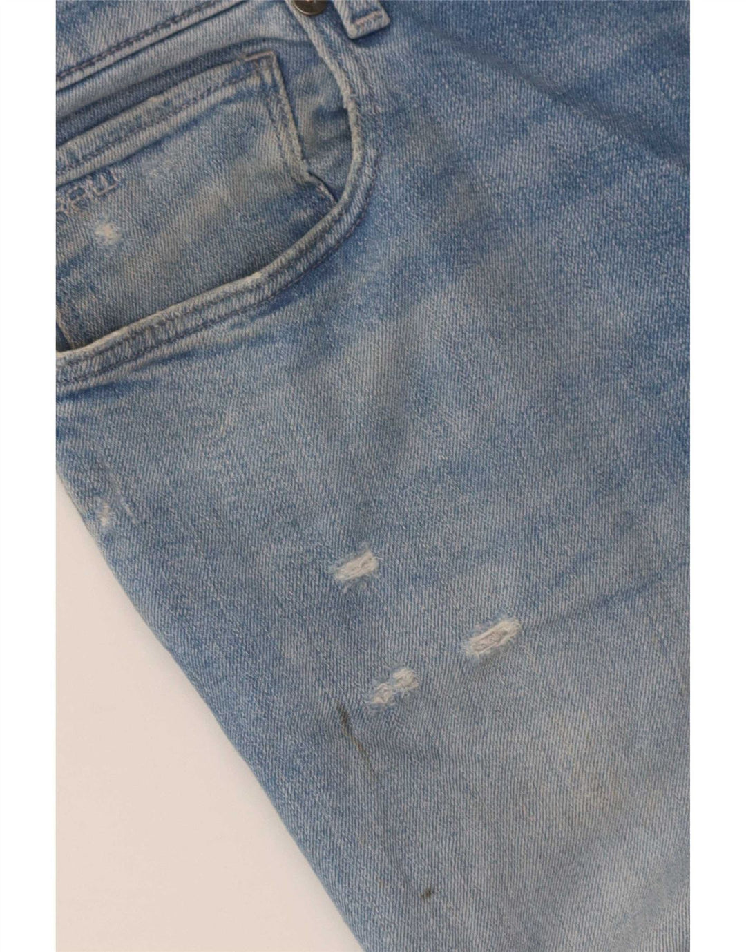 G-Star Herre 3301 Distressed Slim Jeans W34 L34 Blå Bomuld