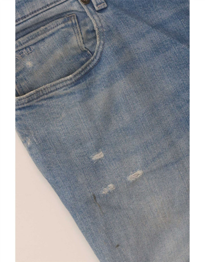 G-Star Herre 3301 Distressed Slim Jeans W34 L34 Blå Bomuld