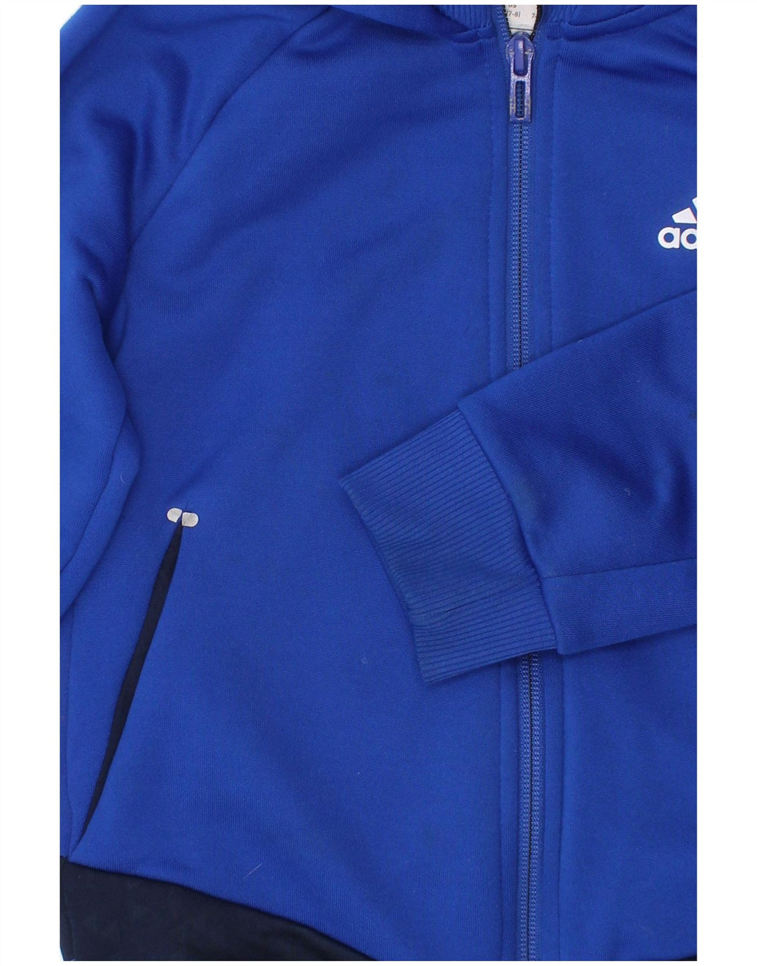 Adidas Boys Climalite hættetrøje med lynlås 7-8 år Blue Colourblock