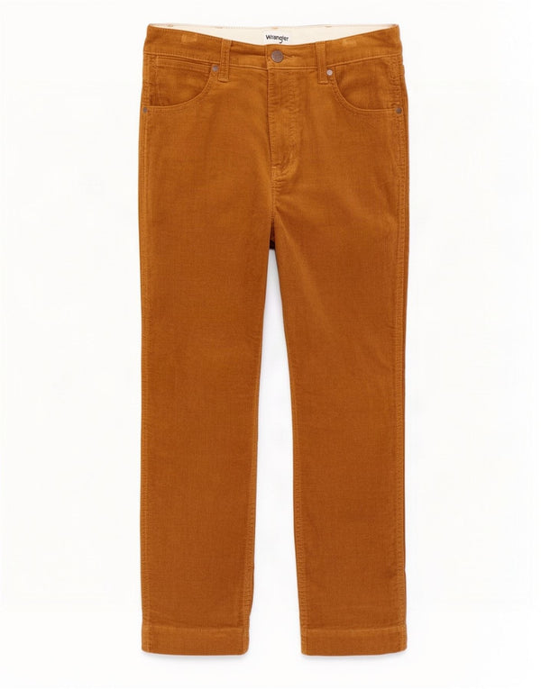 Wrangler lige fløjlsbukser til mænd W30 L27 brun bomuld