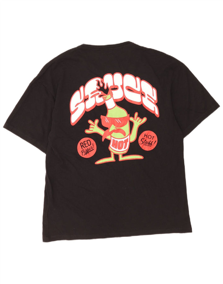Jack & Jones Herre grafisk T-shirt Top Stor Sort