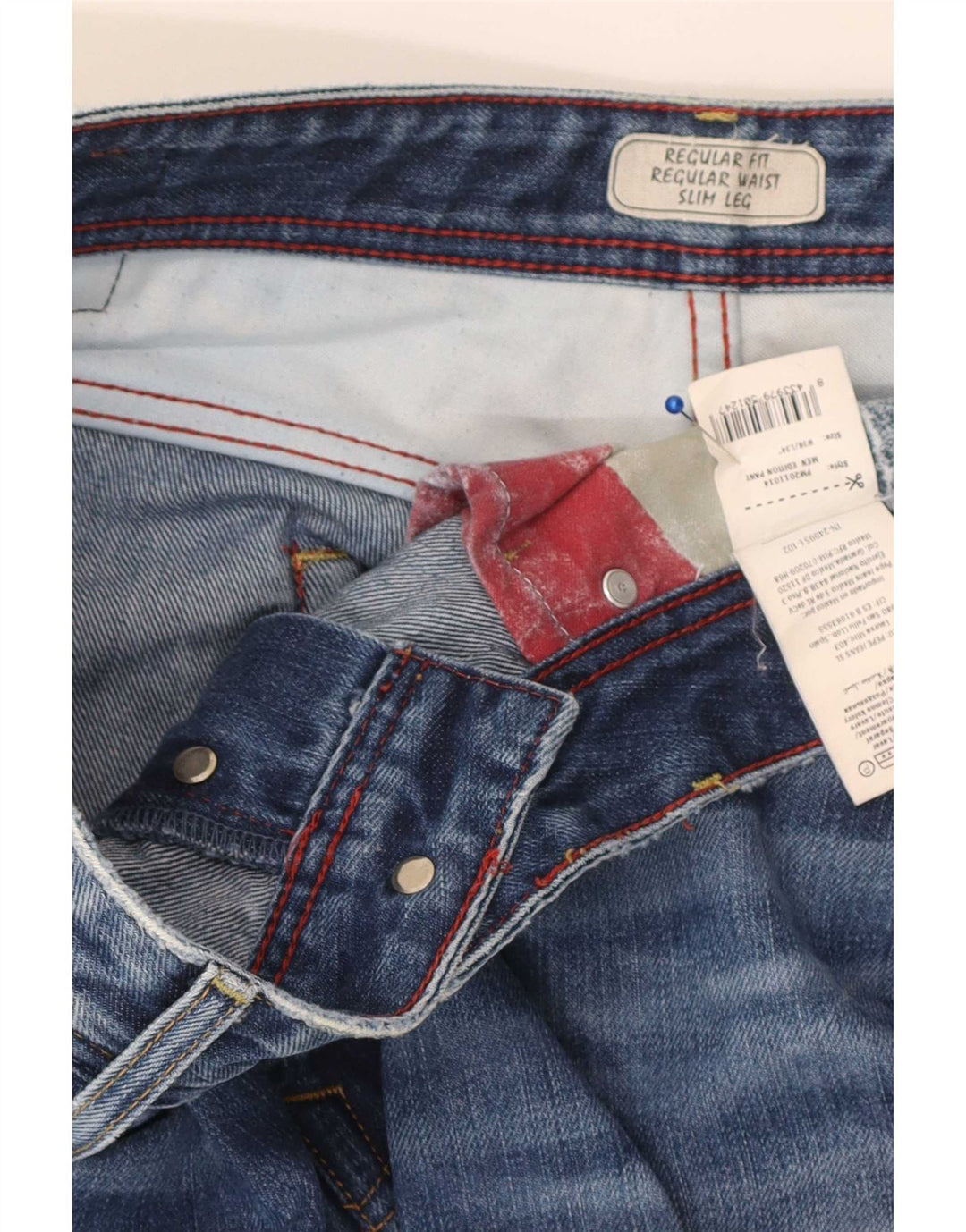 PEPE Jeans Herre Regular Fit Slim Jeans W38 L34 Blå Bomuld