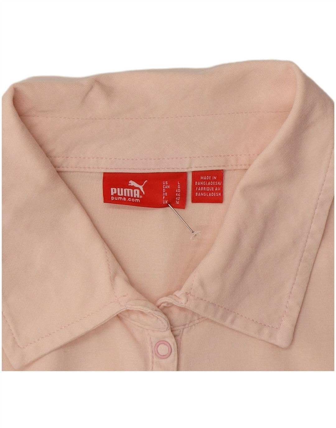 Puma langærmet polotrøje til kvinder UK 14 Medium Pink
