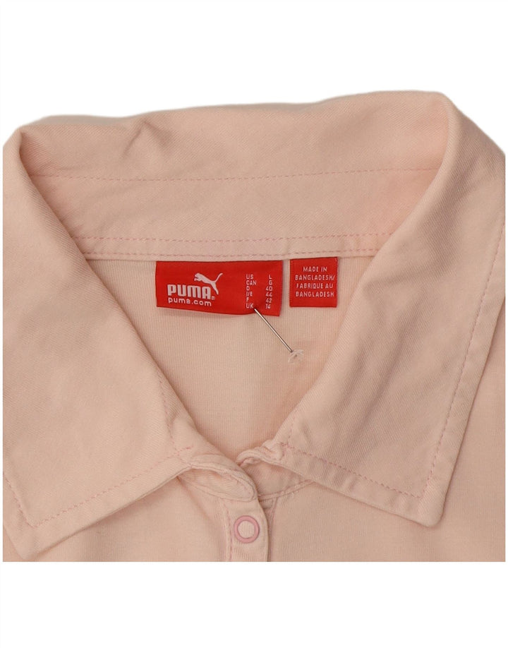 Puma langærmet polotrøje til kvinder UK 14 Medium Pink