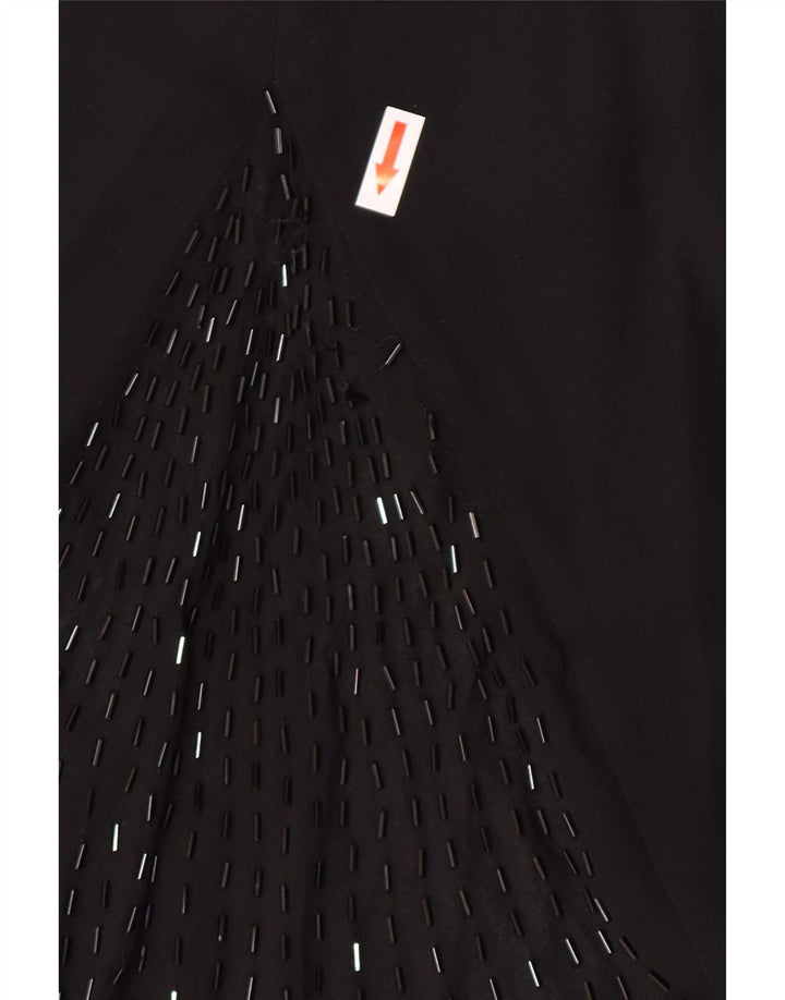 Luisa Spagnoli Dame Flared Skirt IT 44 Medium W32 Sort Silke