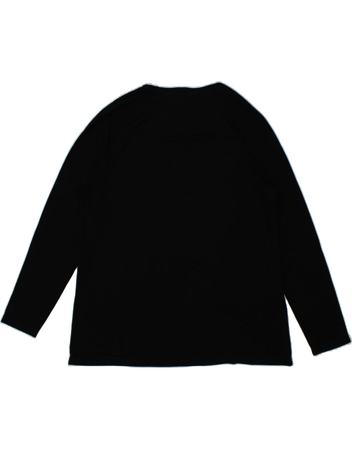 LAURA ASHLEY Womens Top Long Sleeve UK 16 Large Black Polyester Vintage Laura Ashley and Second-Hand Laura Ashley from Messina Hembry 