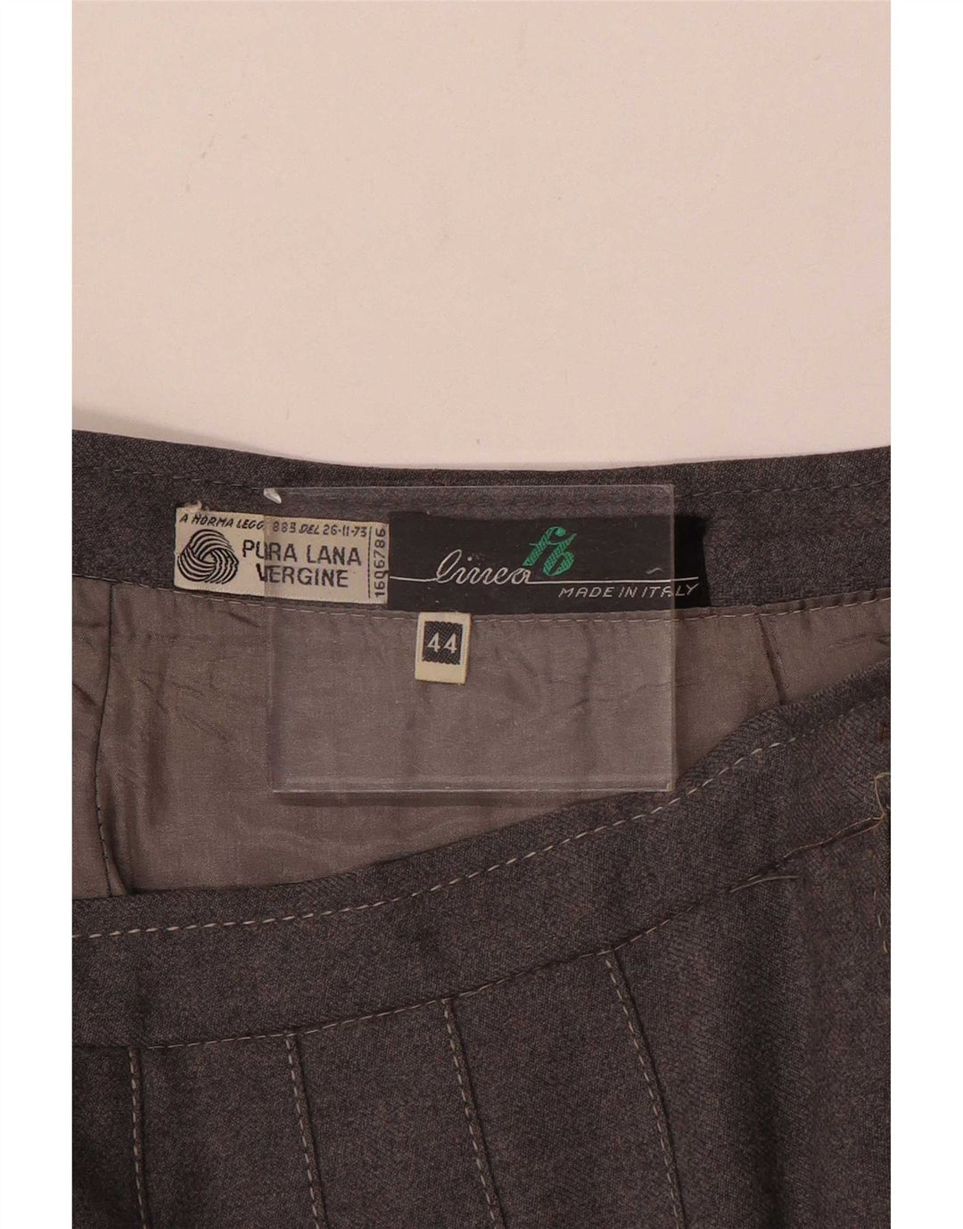 Vintage plisseret nederdel til kvinder IT 44 Medium W28 Grå uld