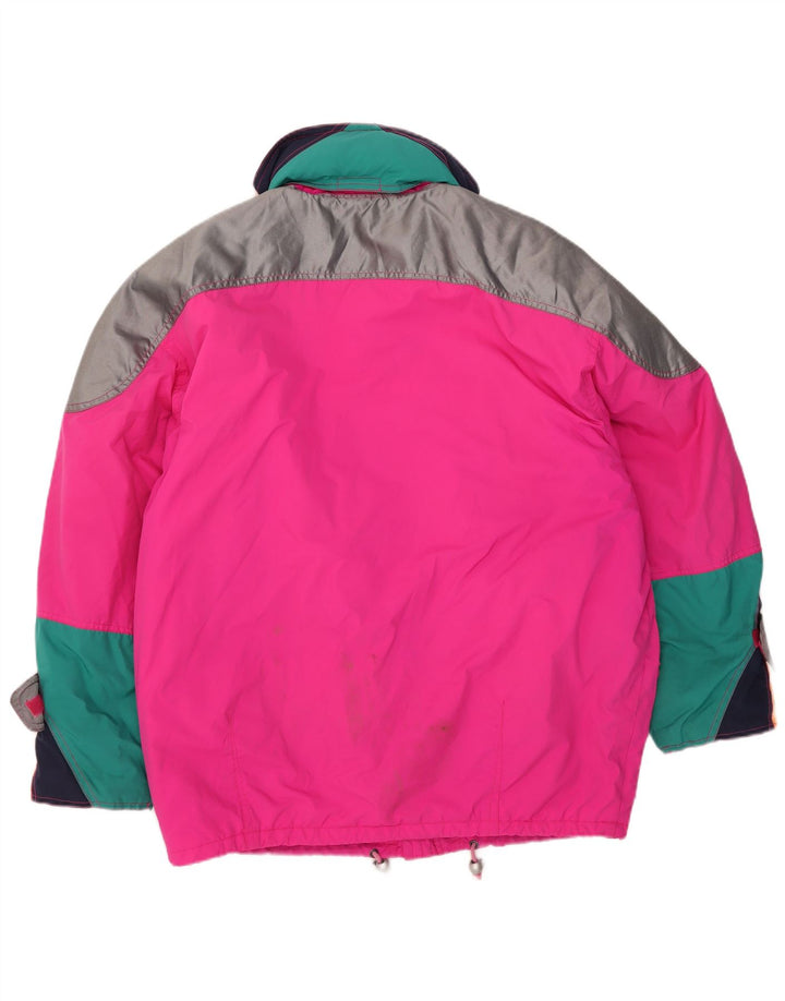 ELLESSE Skijakke med hætte til mænd UK 44 2XL Pink Colourblock